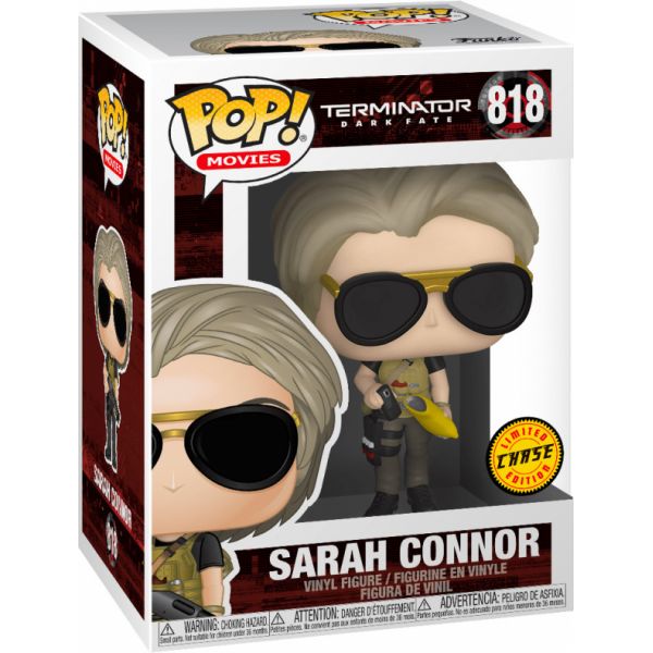 TERMINATOR-BOBBLE HEAD POP N 818 - DARK FATE -SARAH CONNOR - CHASE - 9CM